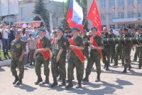 Памятное шествие, Саратовская область, город Маркс - 9 мая 2016 года (marksadm.ru)