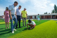 На стадионе "Старт" появился новый газон на будущем футбольном поле *** Саратовская область, город Маркс - август 2021 год (marksadm.ru)